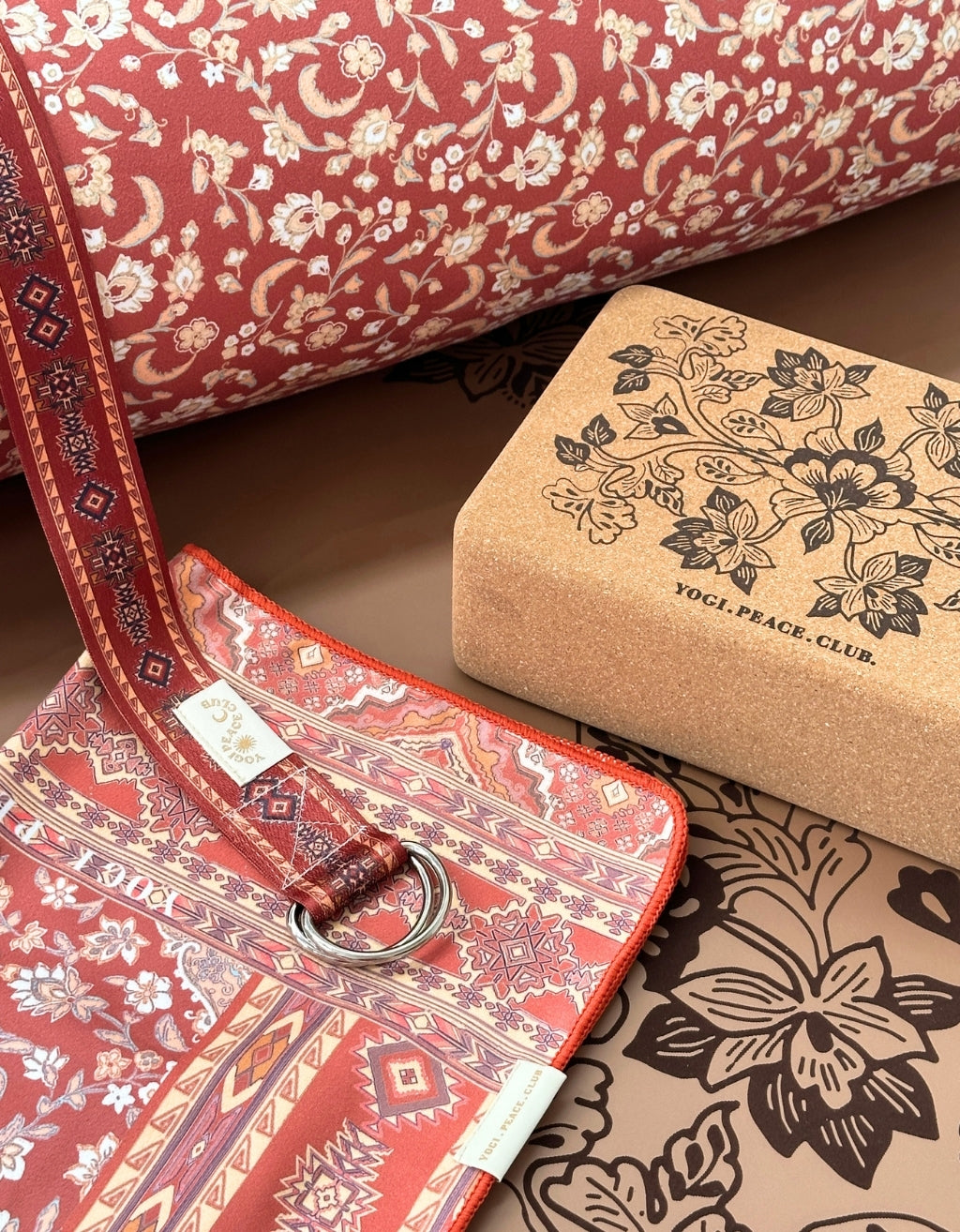 Deluxe 5 mm Ultimate Yoga Bundle - Terracotta Chai
