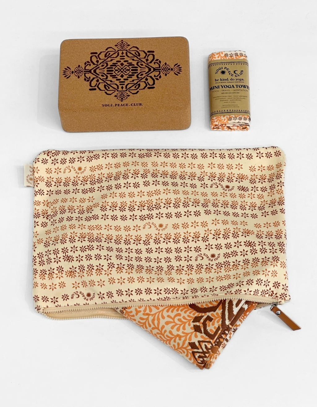 Travel Yoga Mat Bundle - Honey Nomad 1mm