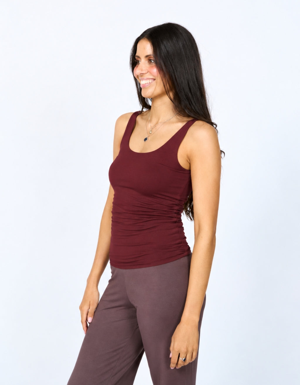 Bamboo Singlet - Sangria