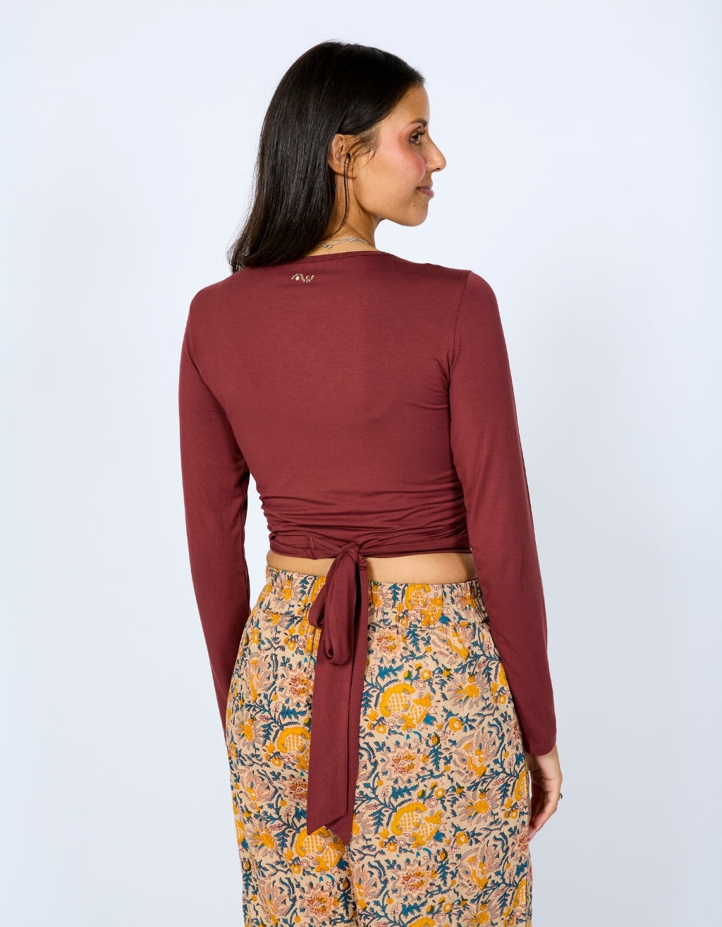 Bamboo Wrap Top - Sangria