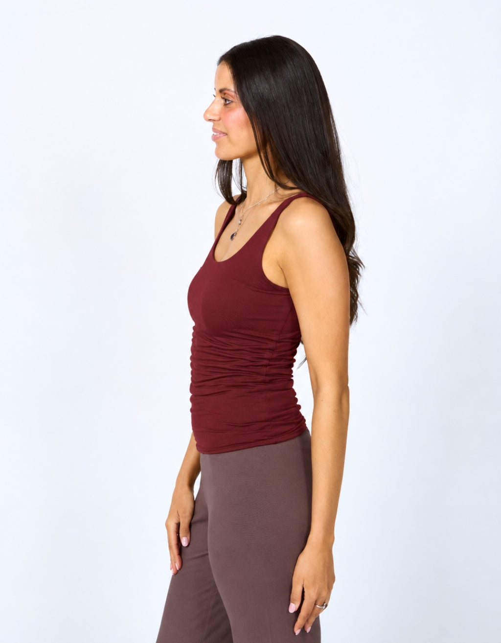 Bamboo Singlet - Sangria