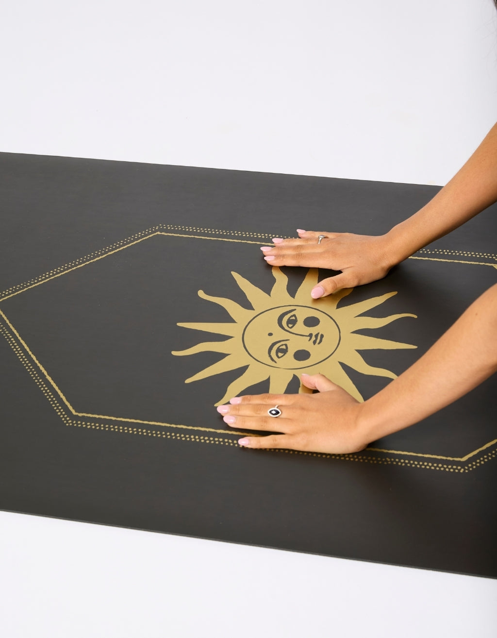 Deluxe Black + Gold Yoga Mat 5 mm