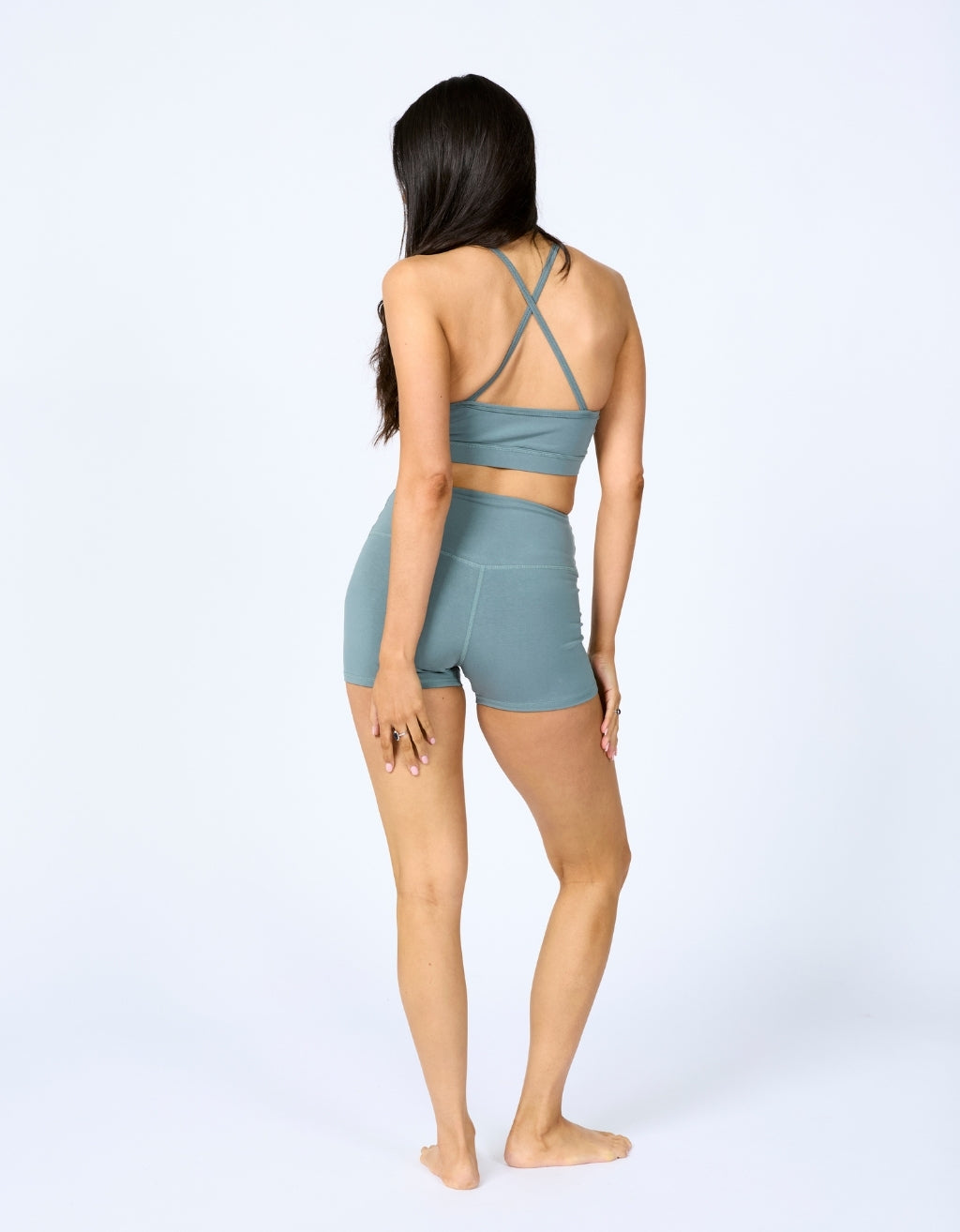 Bamboo Cotton Shorts - Fig Green