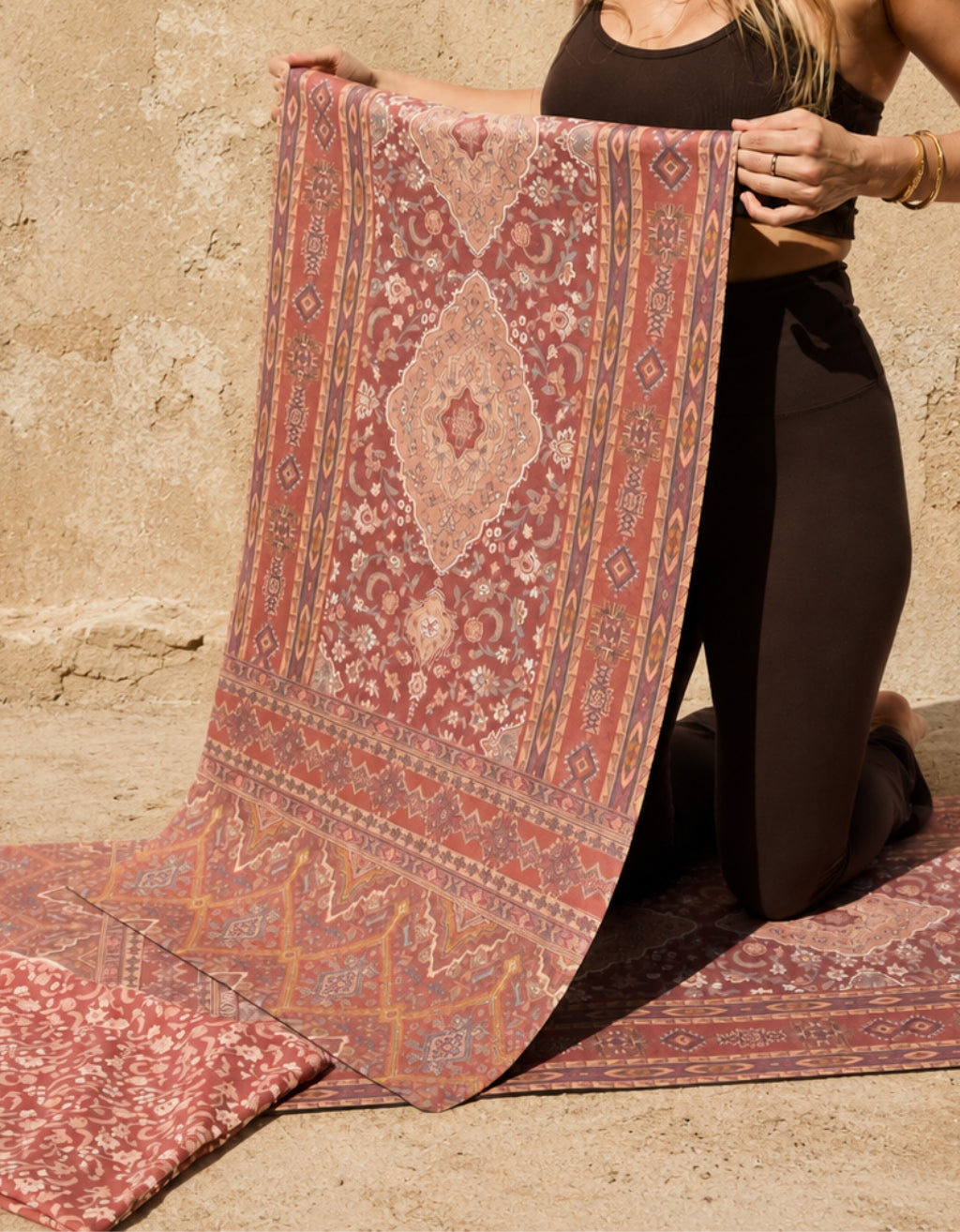 Travel Yoga Mat Pack - Desert Terracotta