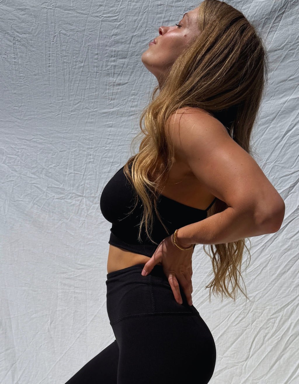 Bamboo Cotton Yoga Bra - Black - Yogi Peace Club - YOGA BRA