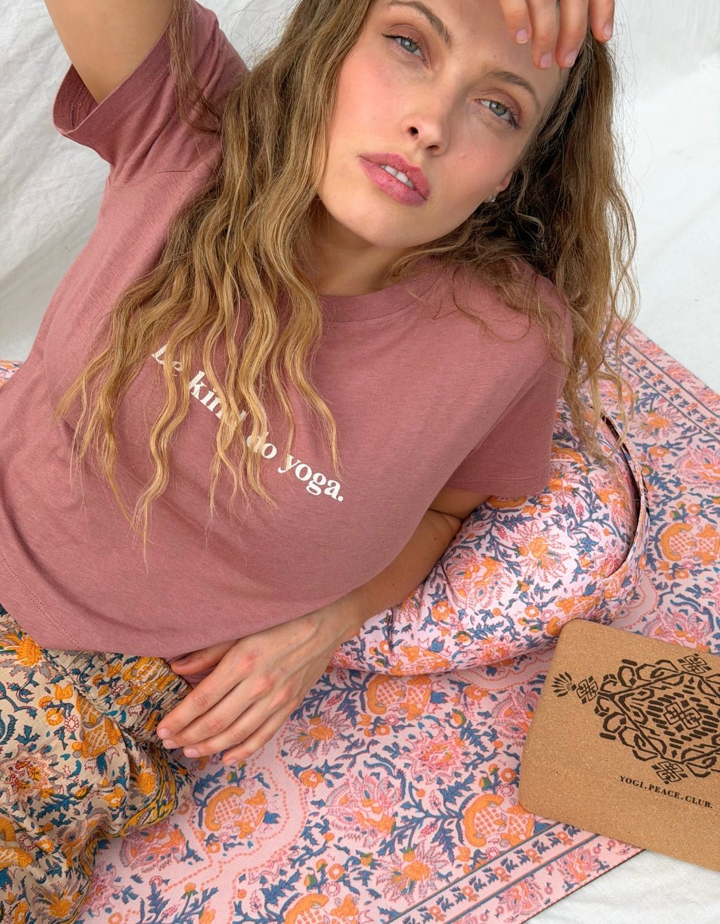 Be Kind Crop Tee - Clay - Yogi Peace Club - YOGA CLOTHING