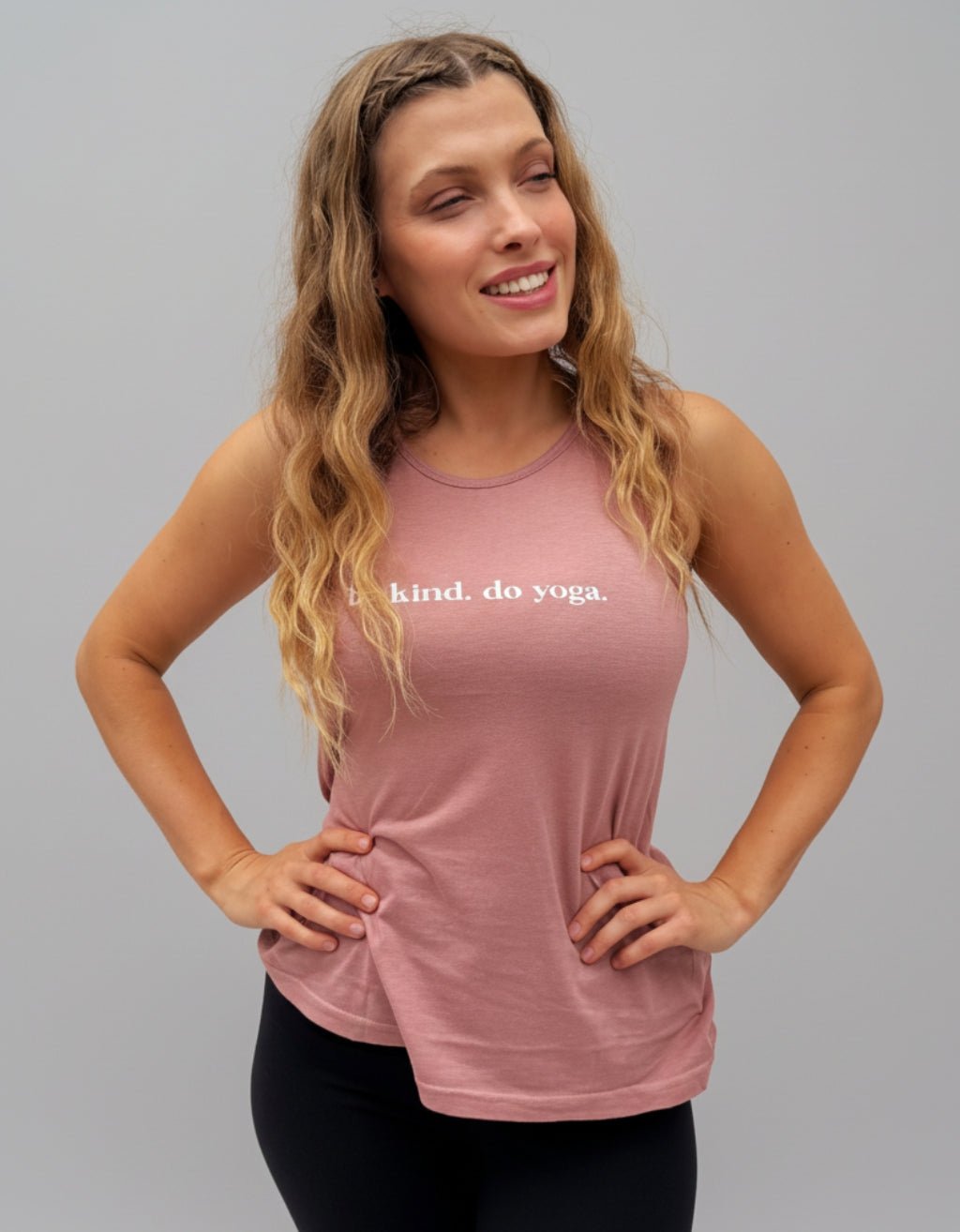 Be Kind Singlet - Clay - Yogi Peace Club - YOGA SINGLET