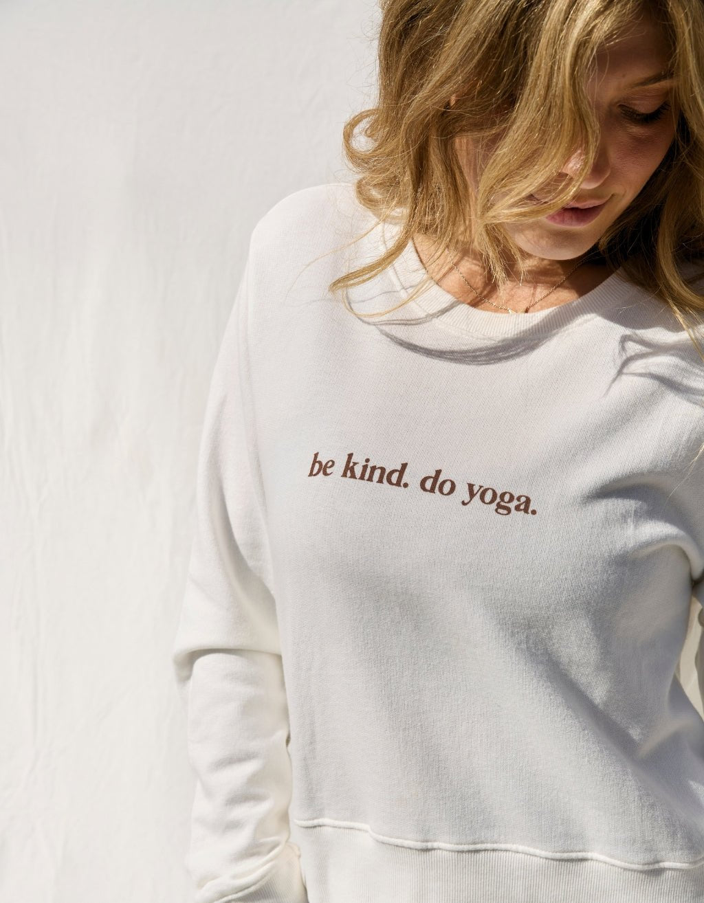 Be Kind Sweater - Cream - Yogi Peace Club - YOGA CLOTHING