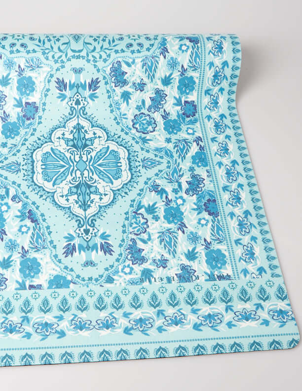 4 mm Yoga Pack - Aqua Garden Yoga Mat + Block + Strap + Incense - Yogi Peace Club - YOGA PACK