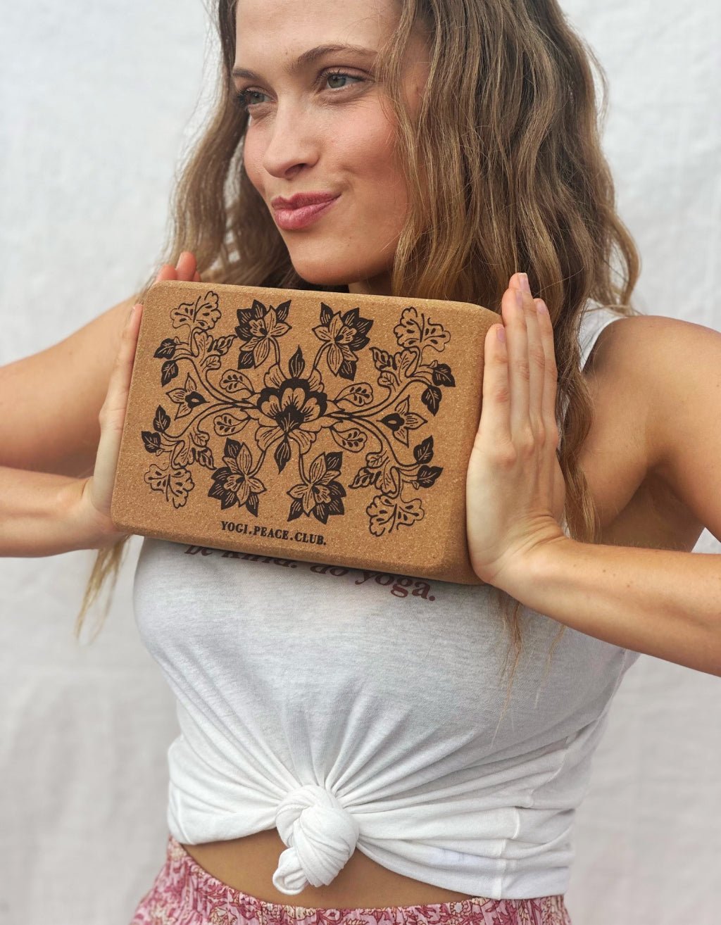 Cork Yoga Block - Lotus - Yogi Peace Club - Yoga Block