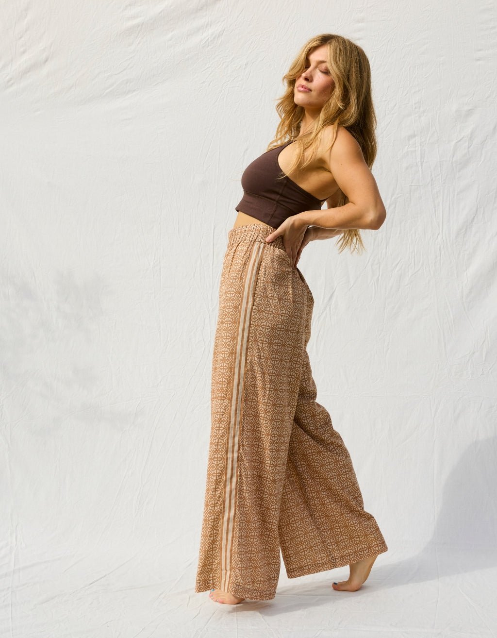 Cotton Yoga Pants - Marrakesh - Yogi Peace Club - YOGA PANTS