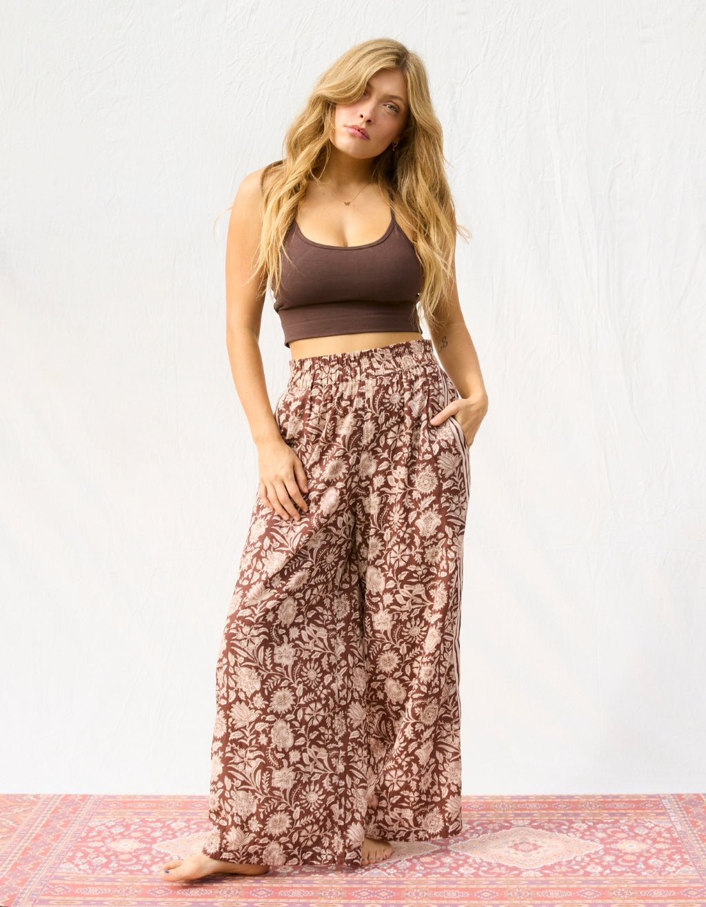 Cotton Yoga Pants - Shanti - Yogi Peace Club - YOGA PANTS