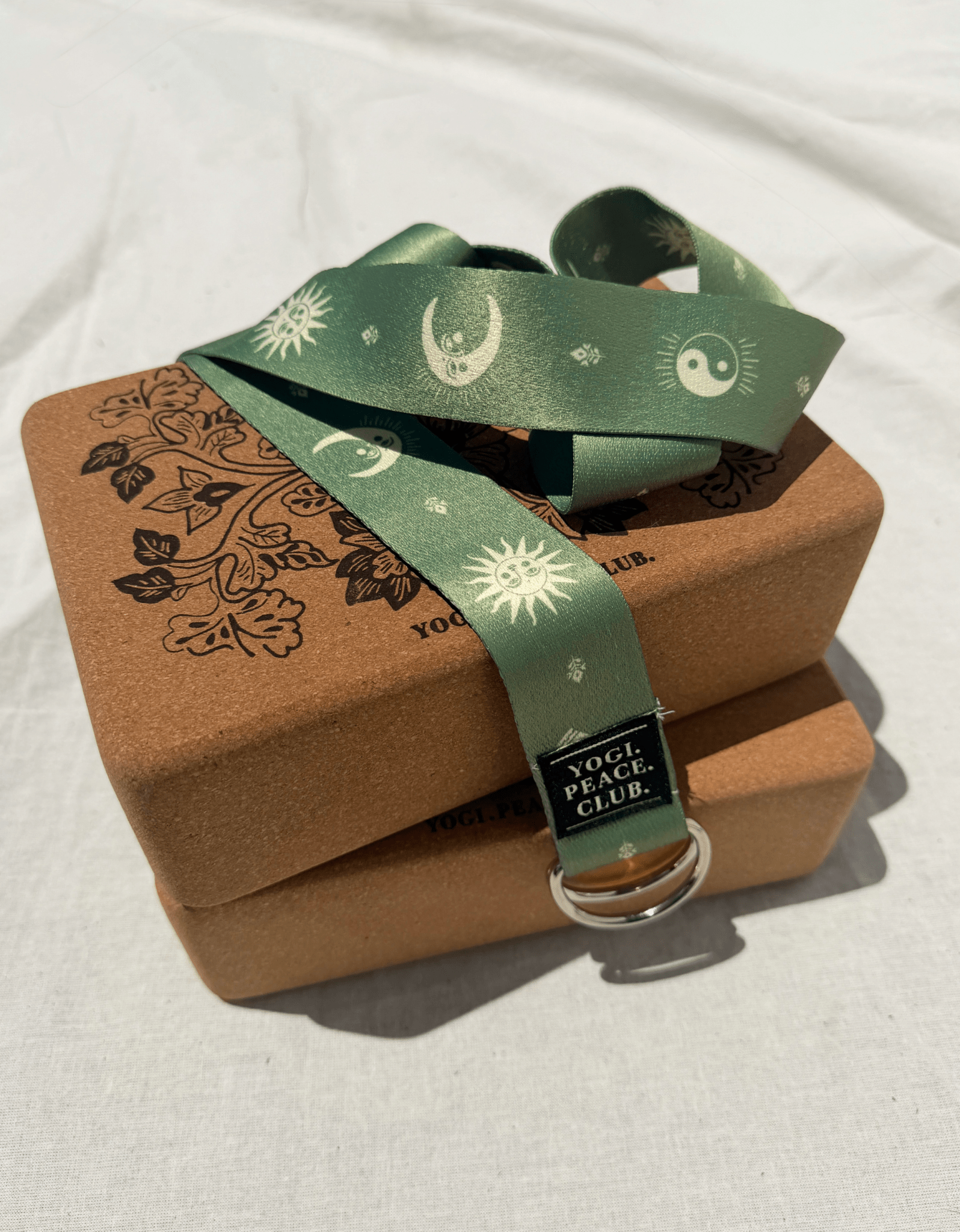 D - Ring Yoga Strap - Ceremony Sage - Yogi Peace Club - Yoga Accessories