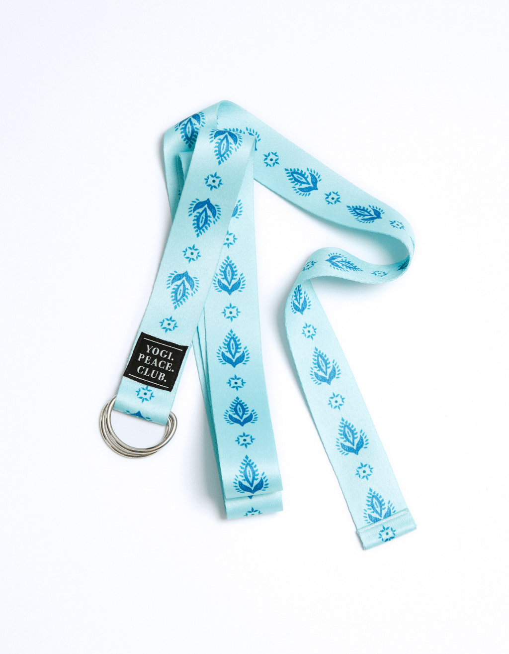 D - Ring Yoga Strap - Salty Aqua - Yogi Peace Club - Yoga Accessories