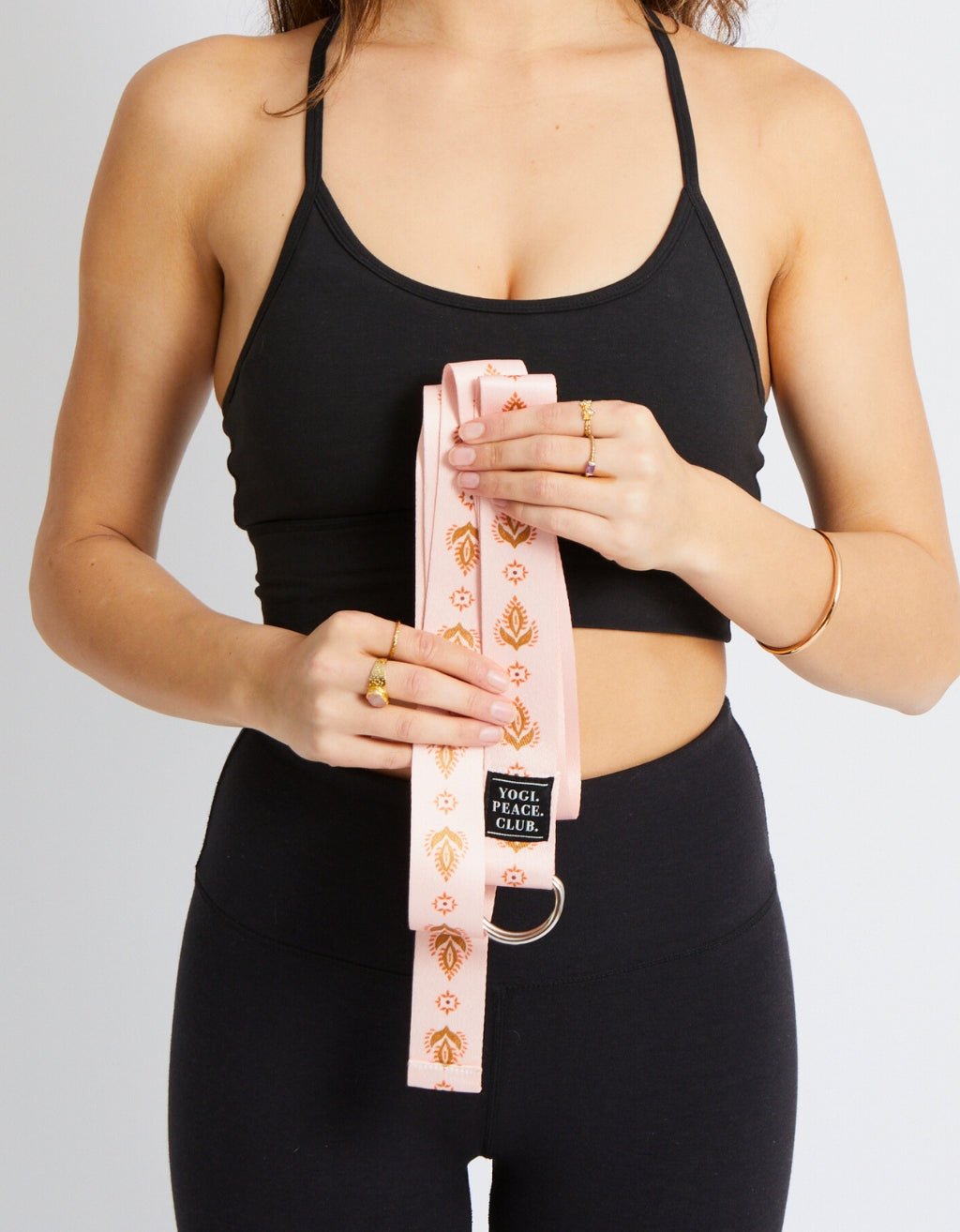 D - Ring Yoga Strap - Salty Peach - Yogi Peace Club - Yoga Strap