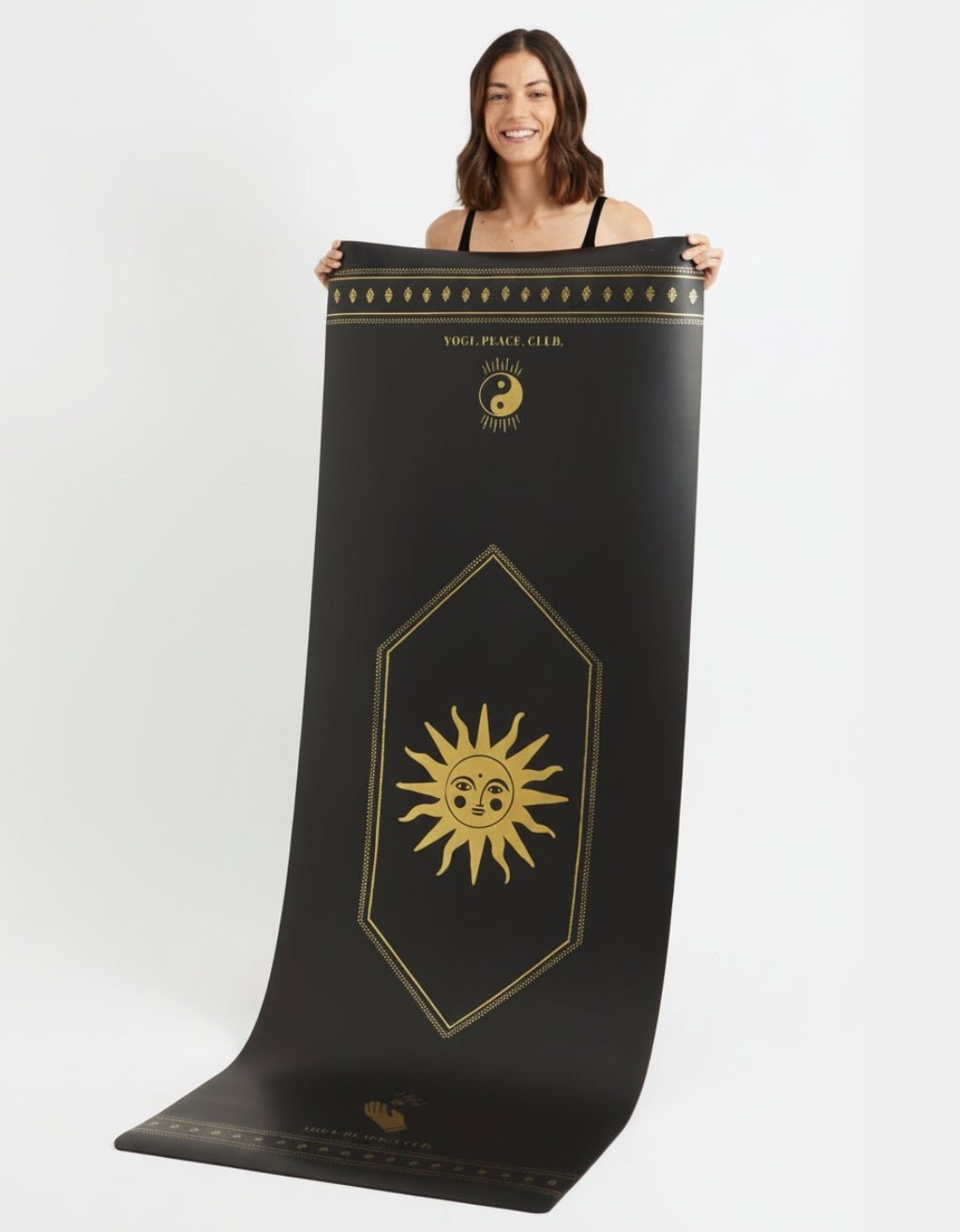 DELUXE BLACK + GOLD YOGA MAT 5 MM - Yogi Peace Club - DELUXE YOGA MAT