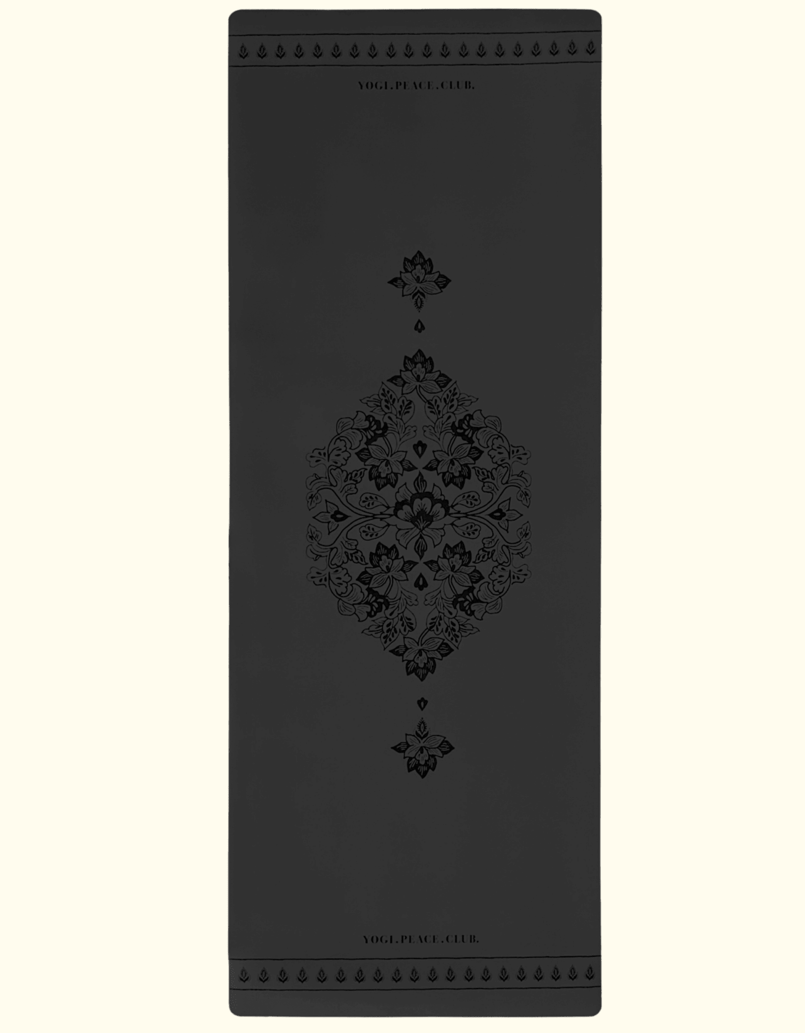 DELUXE LOTUS BLACK MAT 5 MM - Yogi Peace Club - DELUXE YOGA MAT