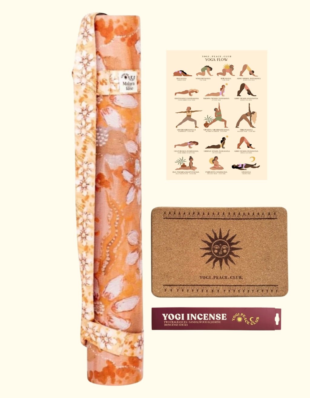 Original Yoga Mat Pack - Malara 4 mm - Yogi Peace Club - YOGA PACK