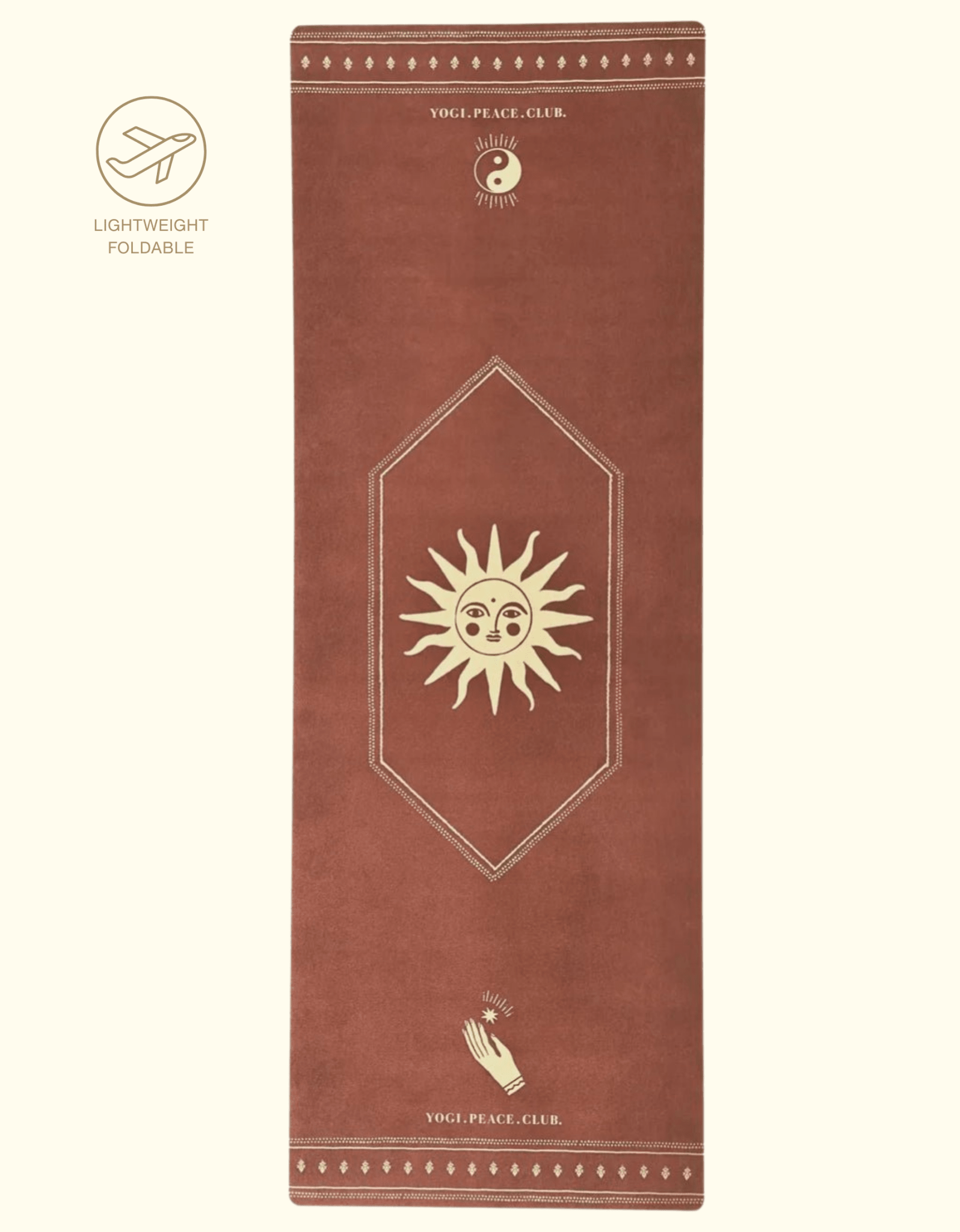 TRAVEL YOGA MAT CEREMONY CINNAMON 1 MM - Yogi Peace Club - YOGA MAT