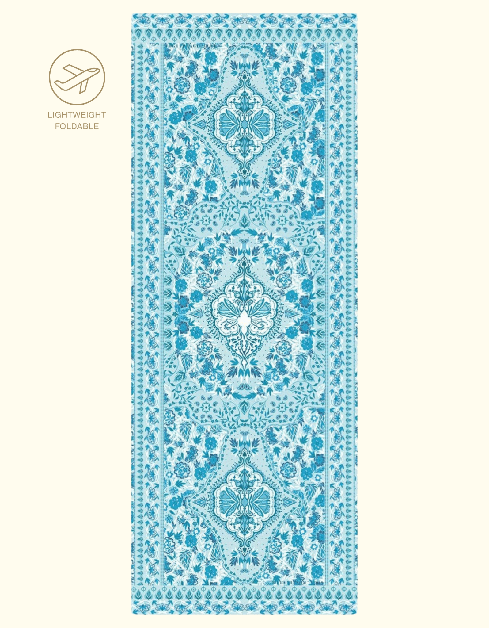 TRAVEL YOGA MAT SALTY AQUA 1 MM - Yogi Peace Club - TRAVEL YOGA MAT