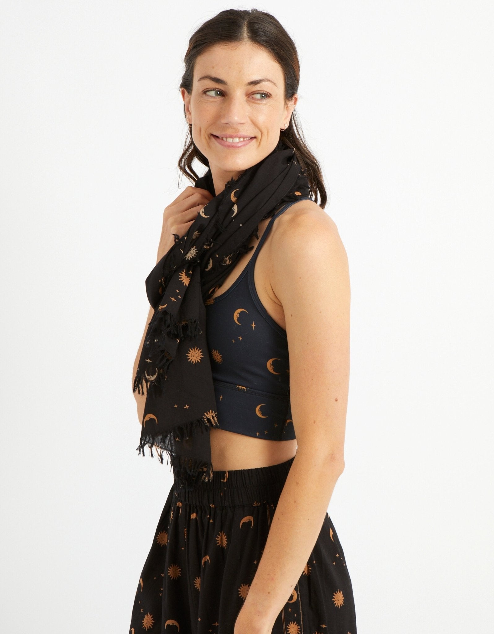 Yoga Scarf - Mystic Black - Yogi Peace Club - SARONG