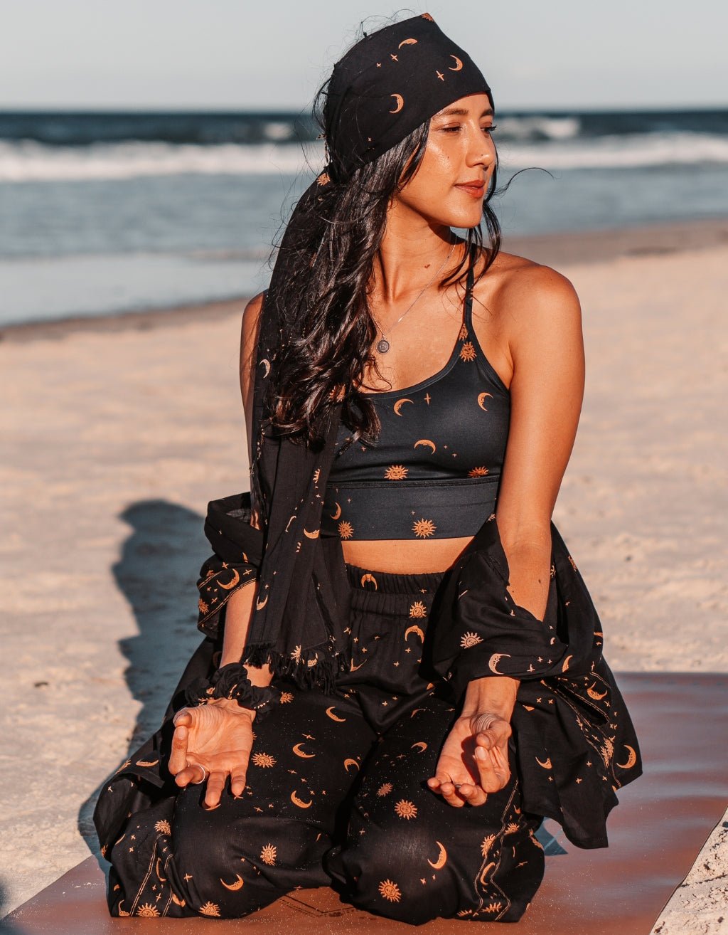 Yoga Scarf - Mystic Black - Yogi Peace Club - SARONG