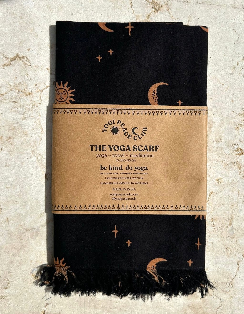 Yoga Scarf - Mystic Black - Yogi Peace Club - SARONG