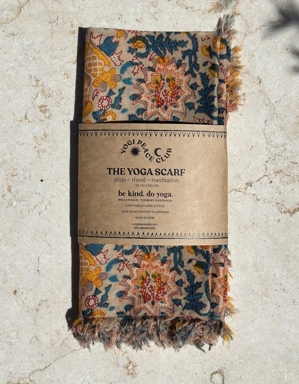 Yoga Scarf - Saffron - Yogi Peace Club - YOGA ACCESSORIES