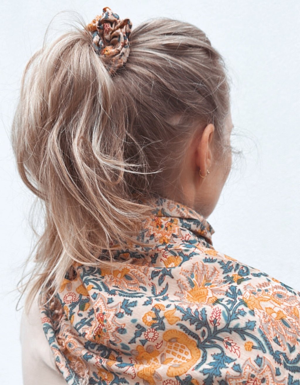 Yoga Scarf + Scrunchie Bundle - Saffron - Yogi Peace Club - Yoga Accessories