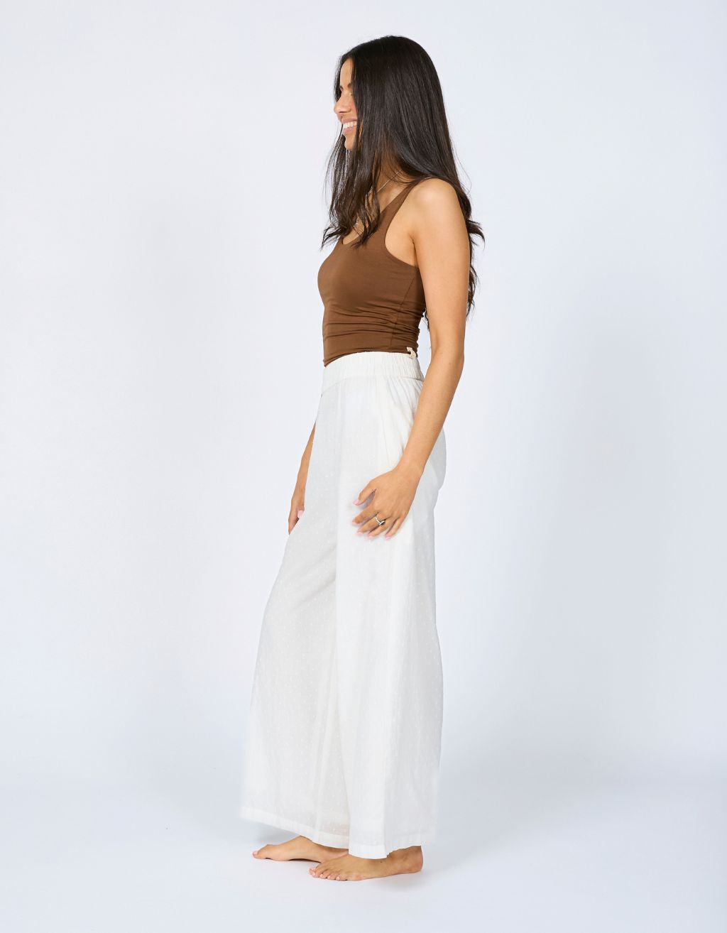 Cotton Yoga Pants - Coconut