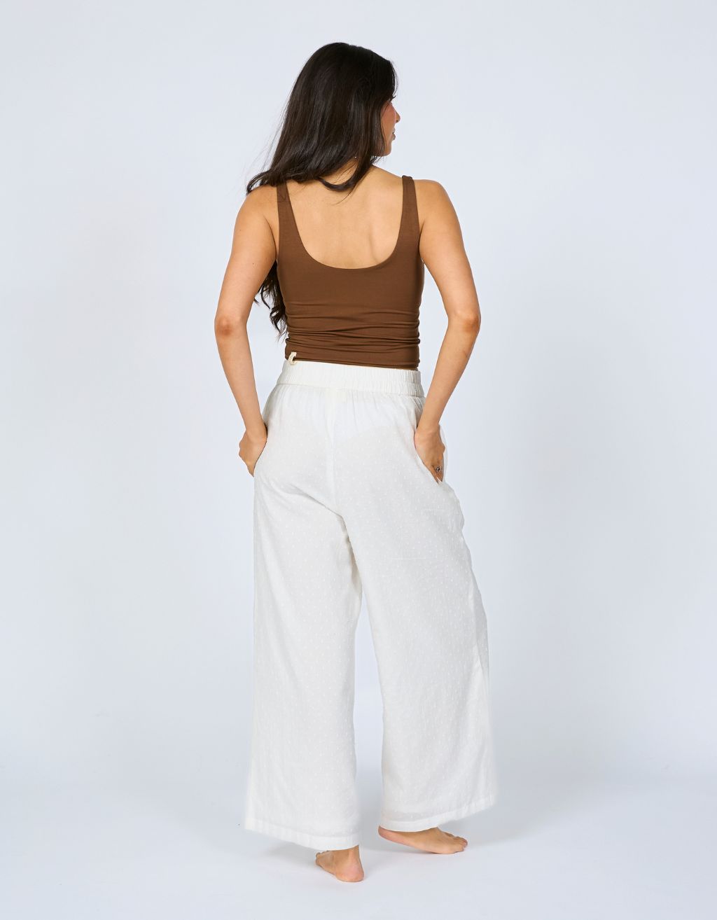 Cotton Yoga Pants - Coconut