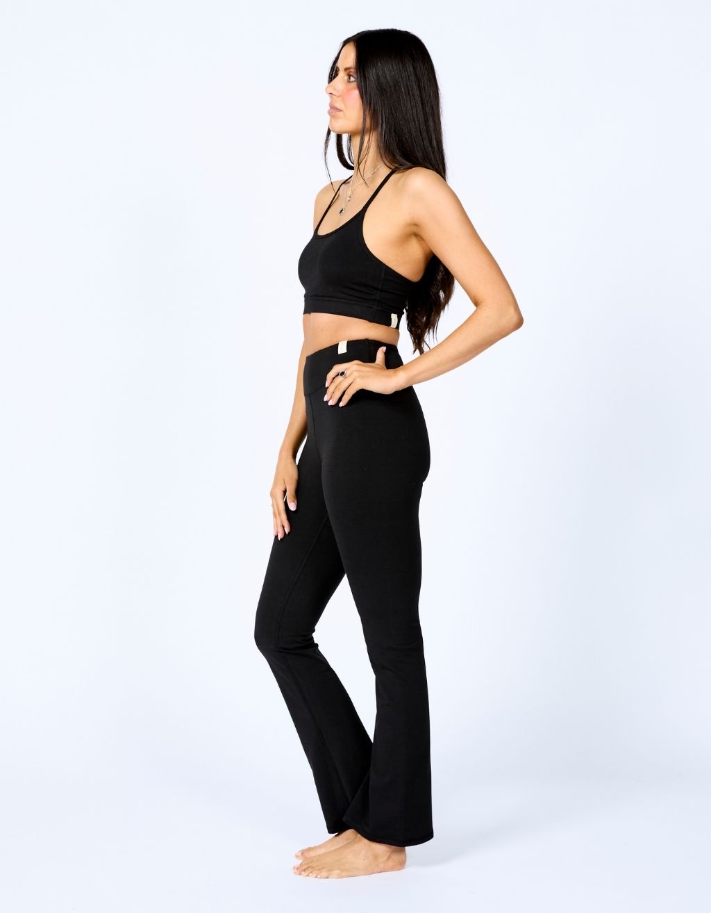 Bamboo Cotton Flares - Black