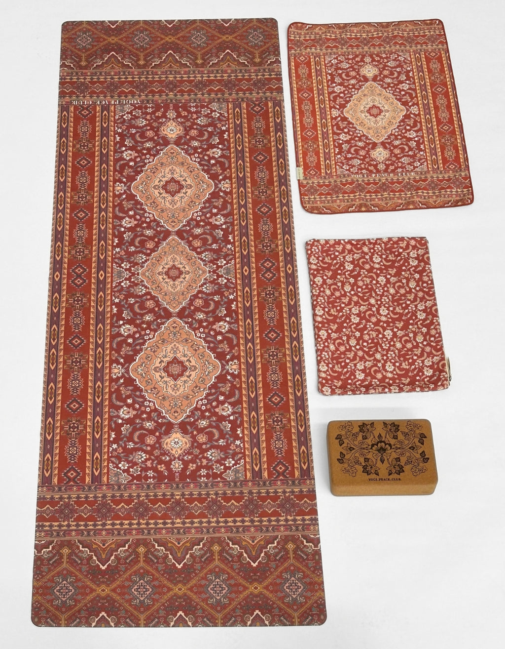 Travel Yoga Mat Bundle - Desert Terracotta 1 mm