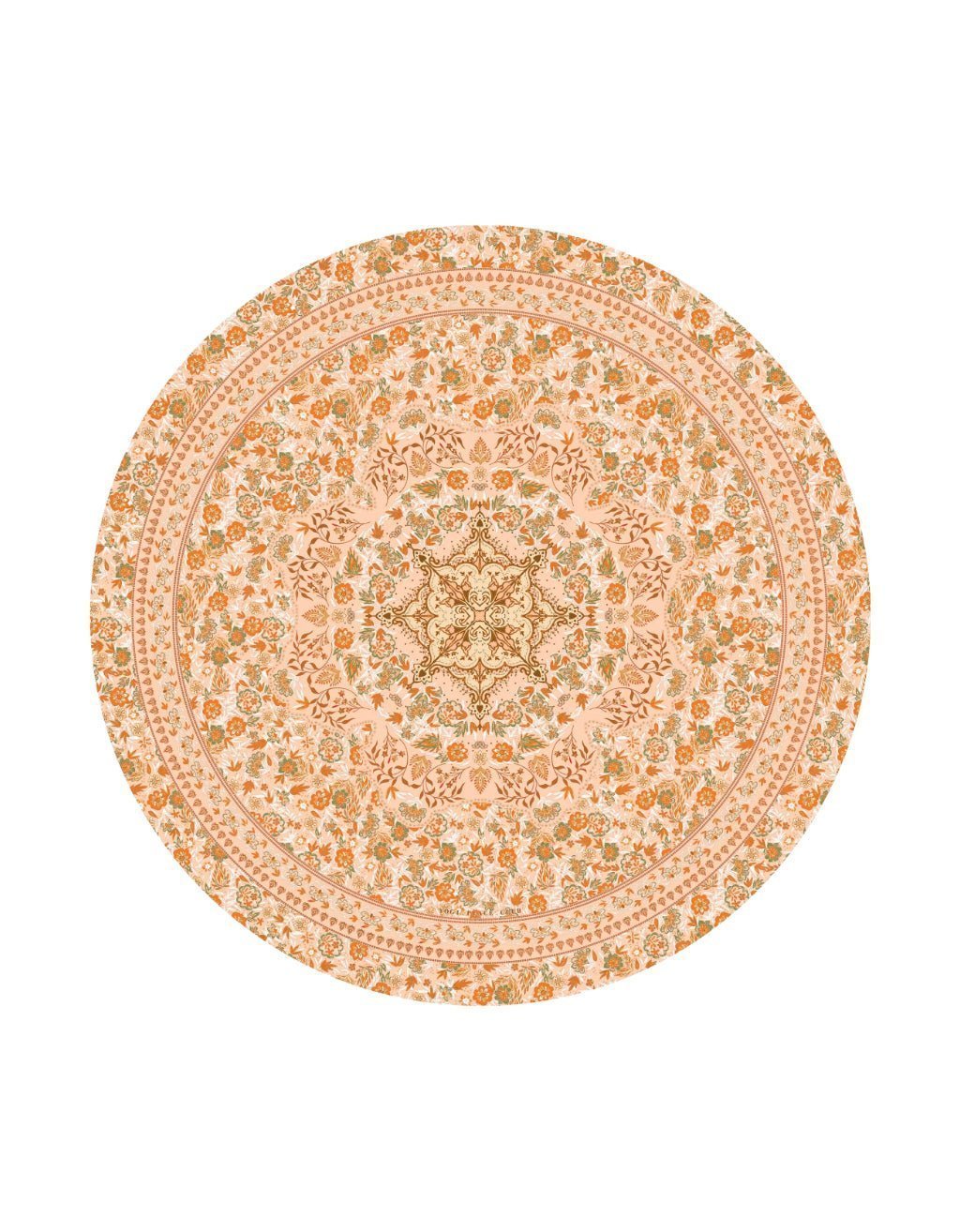 2 mm Meditation Mat - Peach - Yogi Peace Club - ROUND YOGA MAT