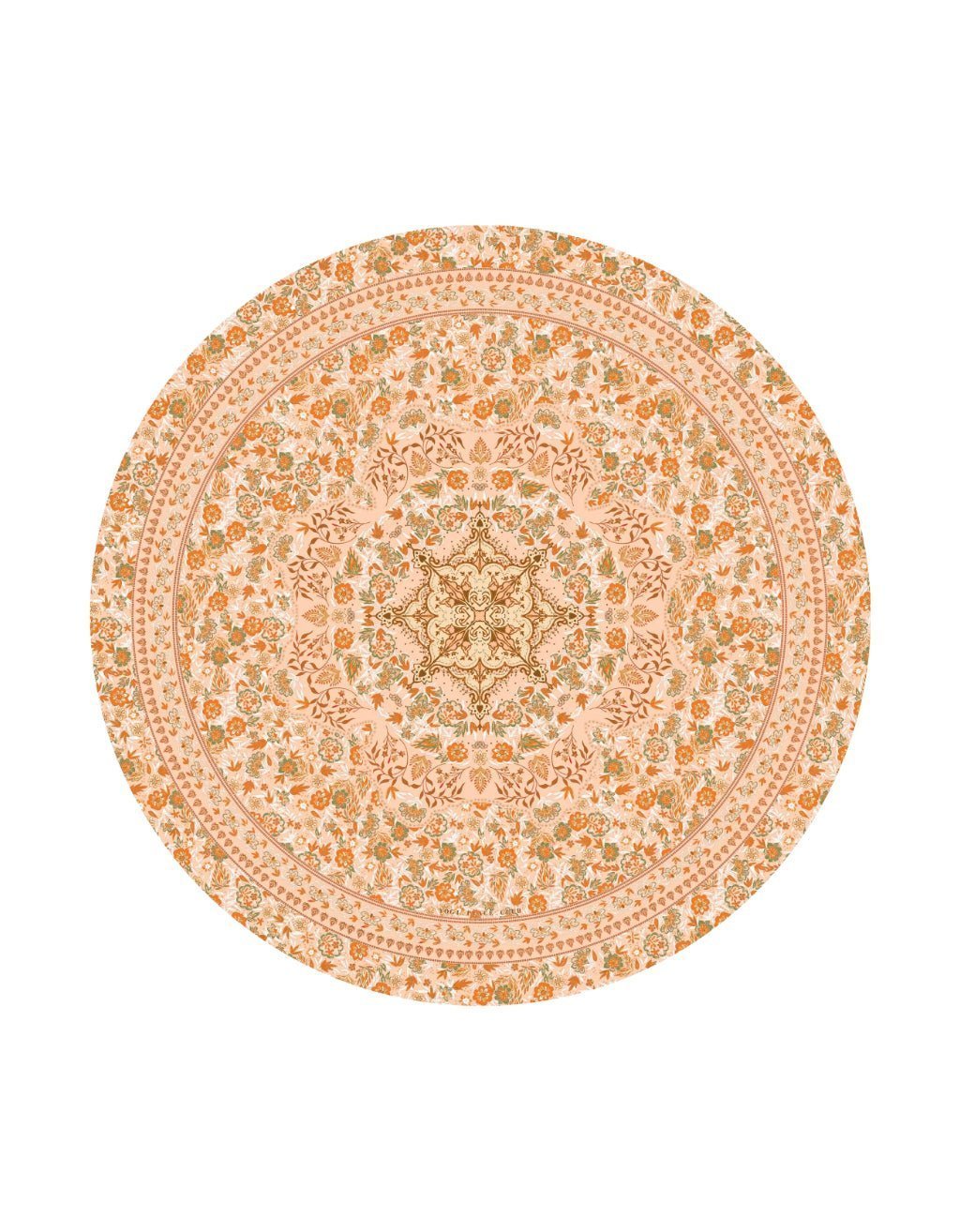 2 mm Meditation Mat - Peach - Yogi Peace Club - ROUND YOGA MAT