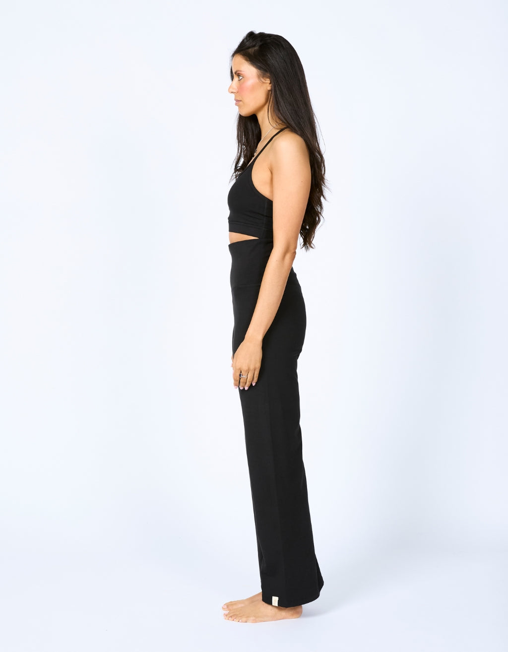 Bamboo Cotton Wide Leg Pant - Black