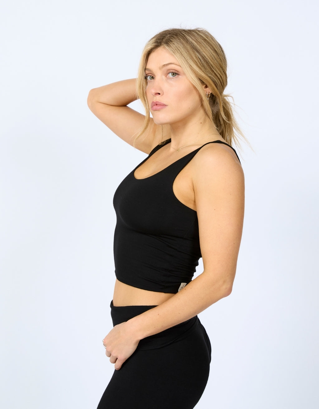 Bamboo Midi Crop - Black