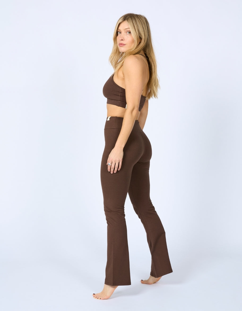 Bamboo Cotton Flares - Cocoa