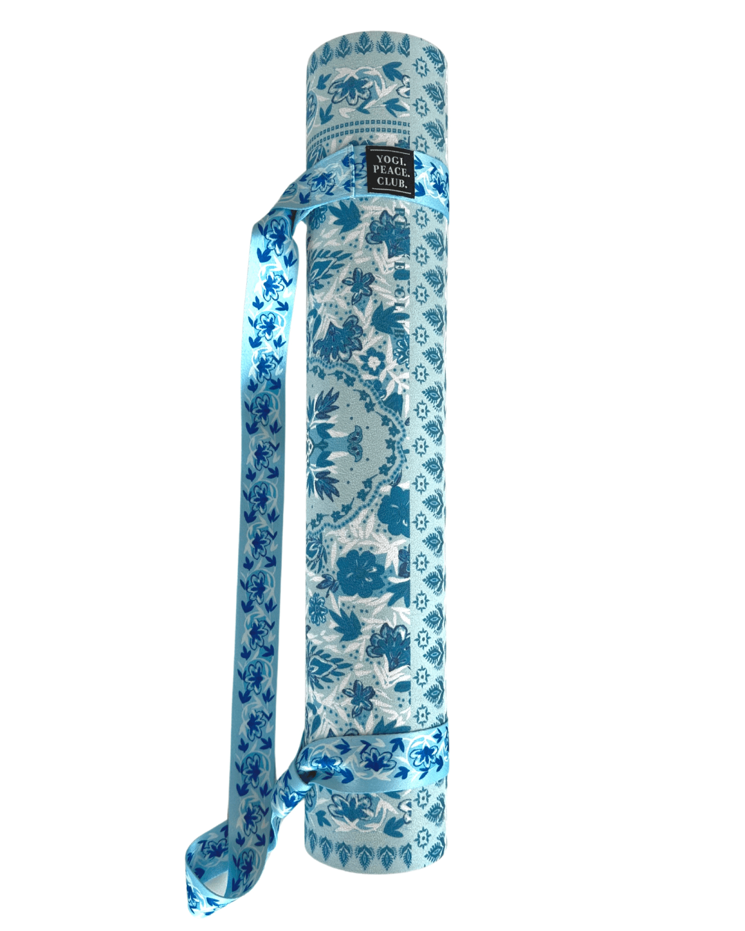 4 mm Aqua Garden Yoga Mat + Strap - Yogi Peace Club - Yoga Mat