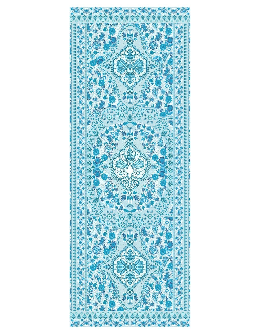 4 mm Aqua Garden Yoga Mat + Strap - Yogi Peace Club - Yoga Mat