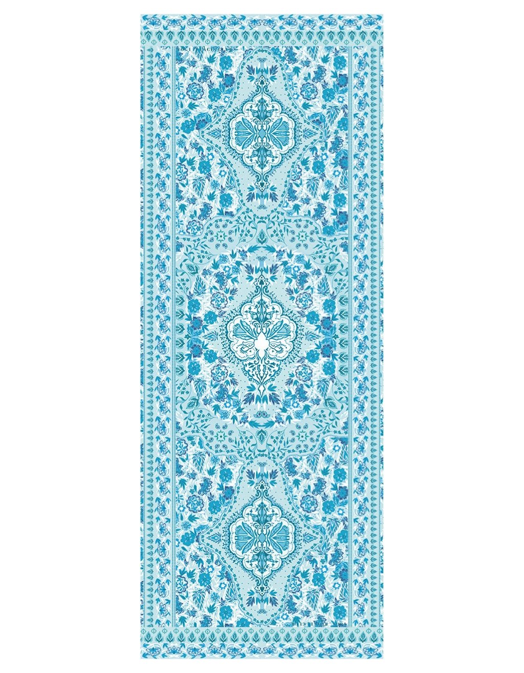 4 mm Aqua Garden Yoga Mat + Strap - Yogi Peace Club - Yoga Mat