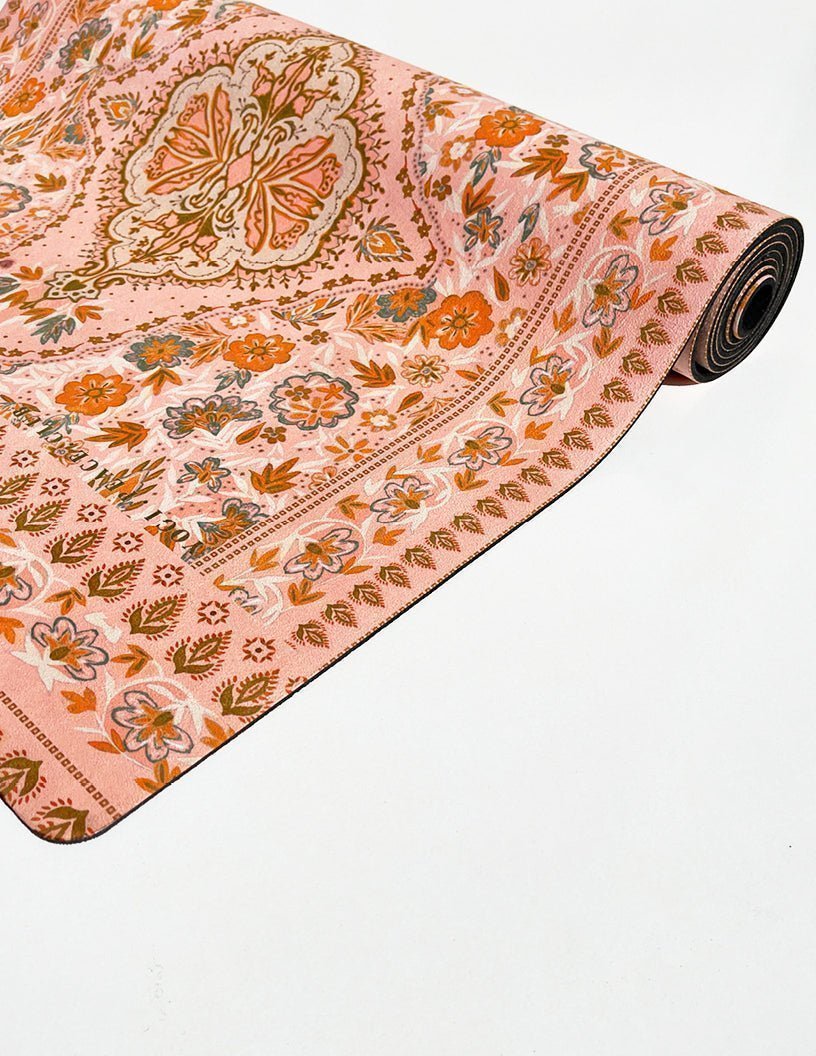 4 mm Salty Peach Yoga Mat + Strap - Yogi Peace Club - Yoga Mat