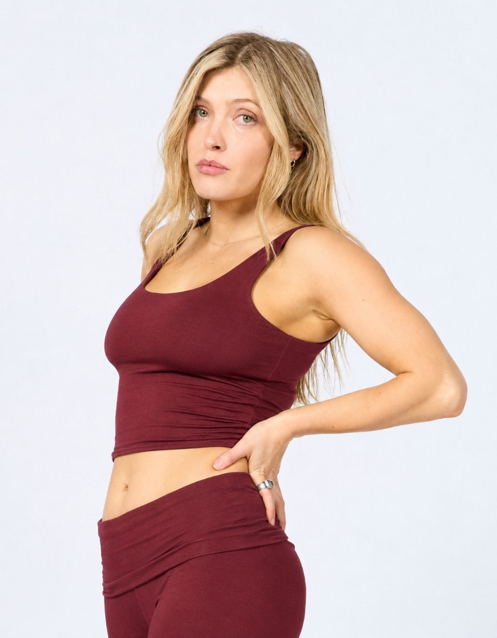 Bamboo Midi Crop - Sangria