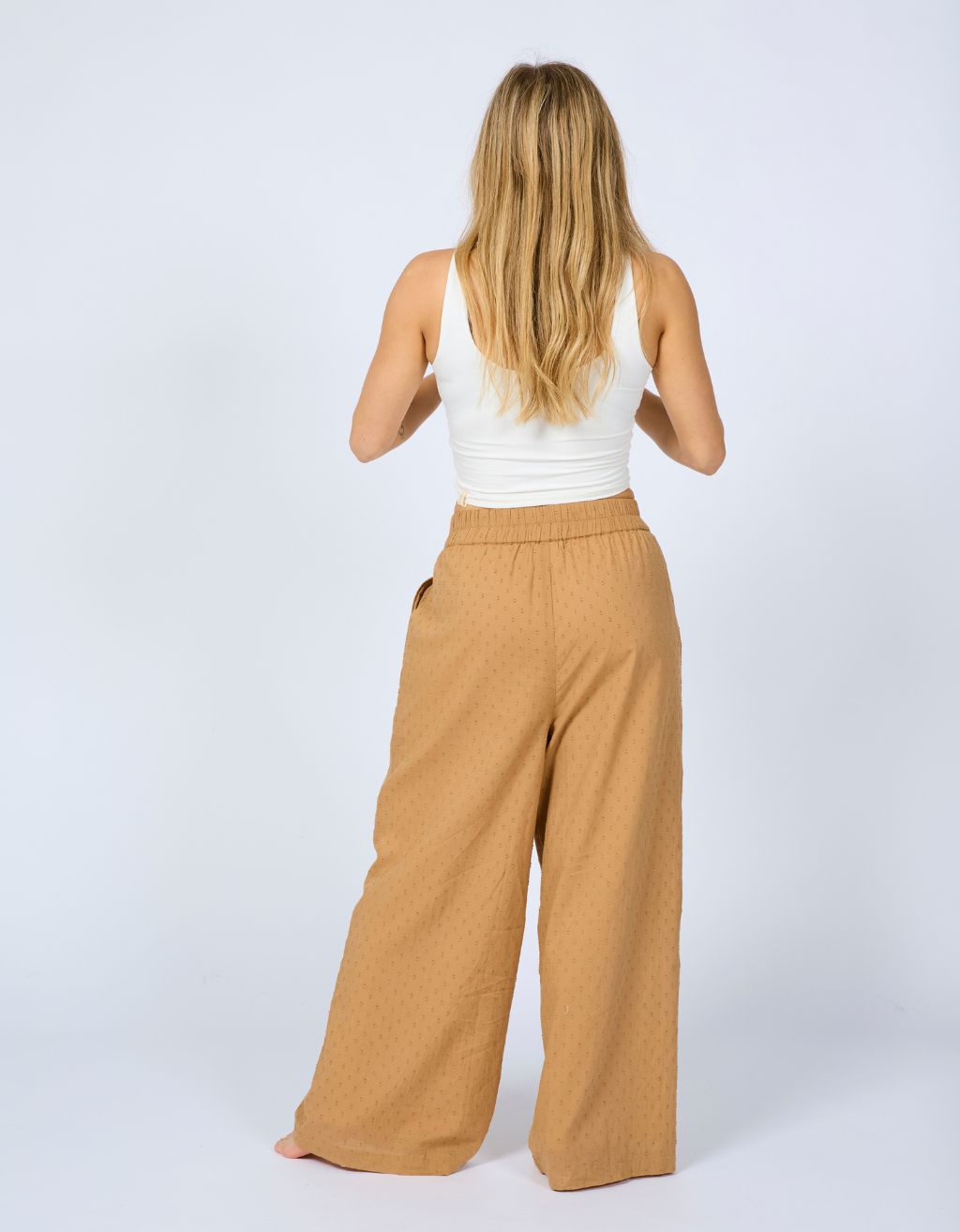 Cotton Yoga Pants - Tan