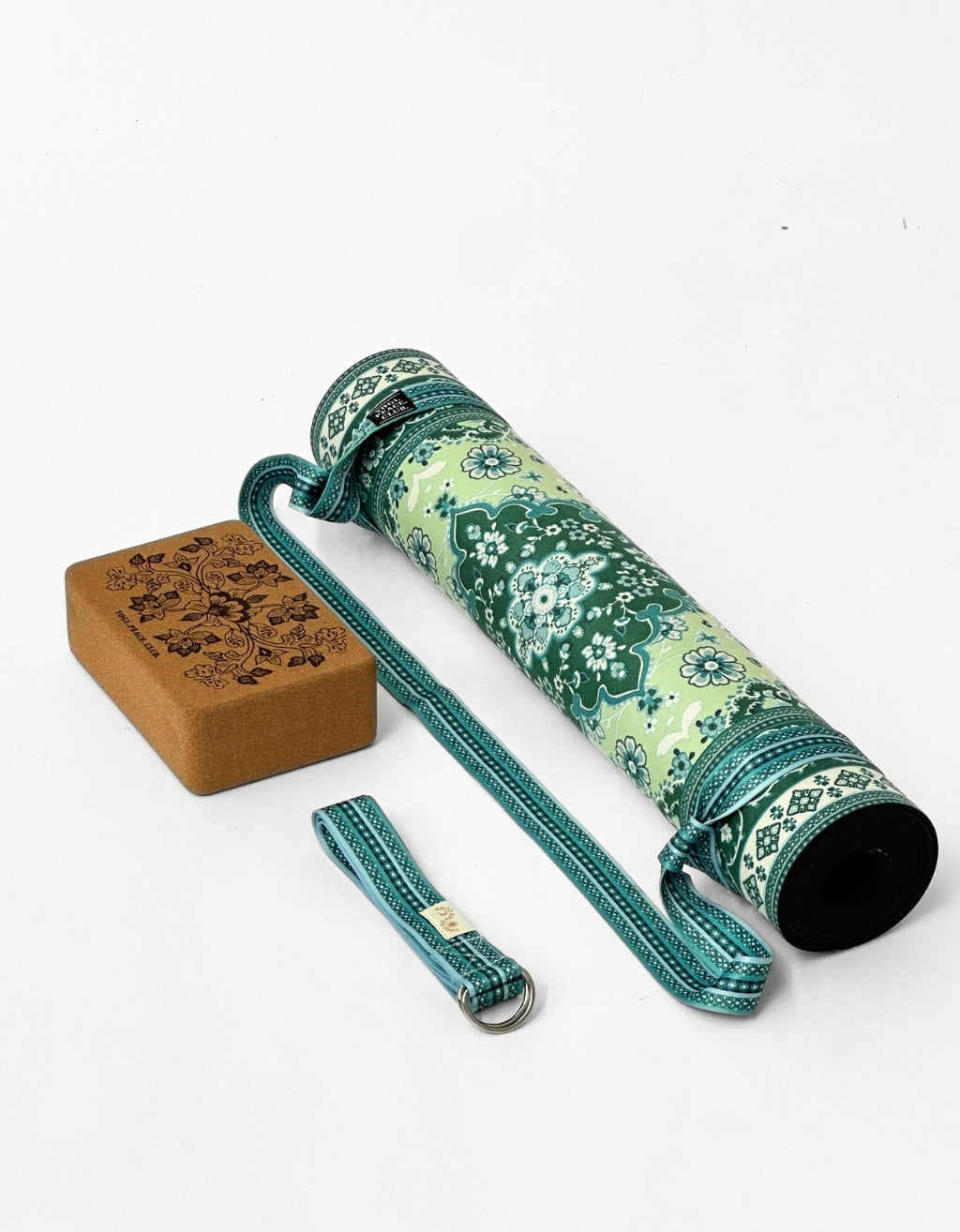 Fundamental Yoga Mat Bundle - Mint Tea Printed XL 6mm