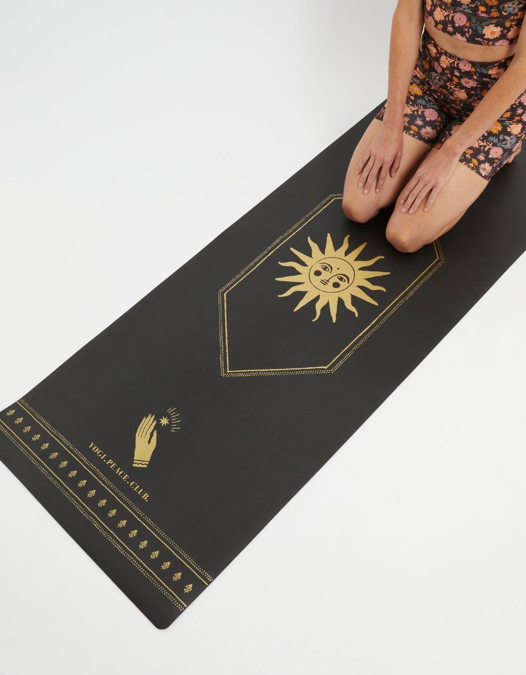 5 mm Deluxe Gold Yoga Mat + Strap - Yogi Peace Club - Yoga Mat