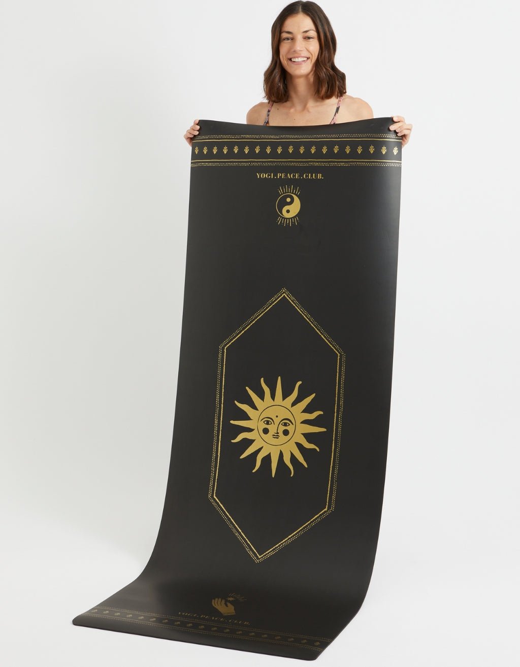5 mm Deluxe Gold Yoga Mat + Strap - Yogi Peace Club - Yoga Mat
