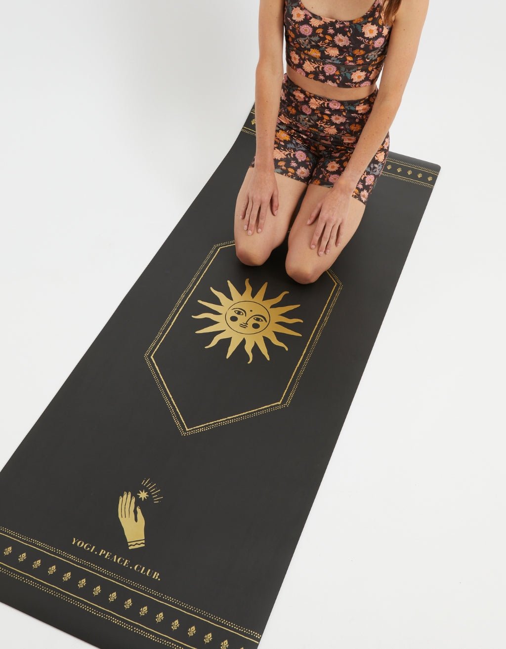 5 mm Deluxe Gold Yoga Mat + Strap - Yogi Peace Club - Yoga Mat