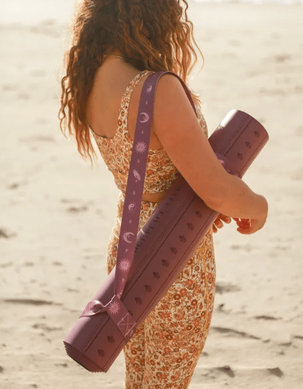 5 mm Deluxe Plum Yoga Mat + Strap - Yogi Peace Club - Yoga Mat