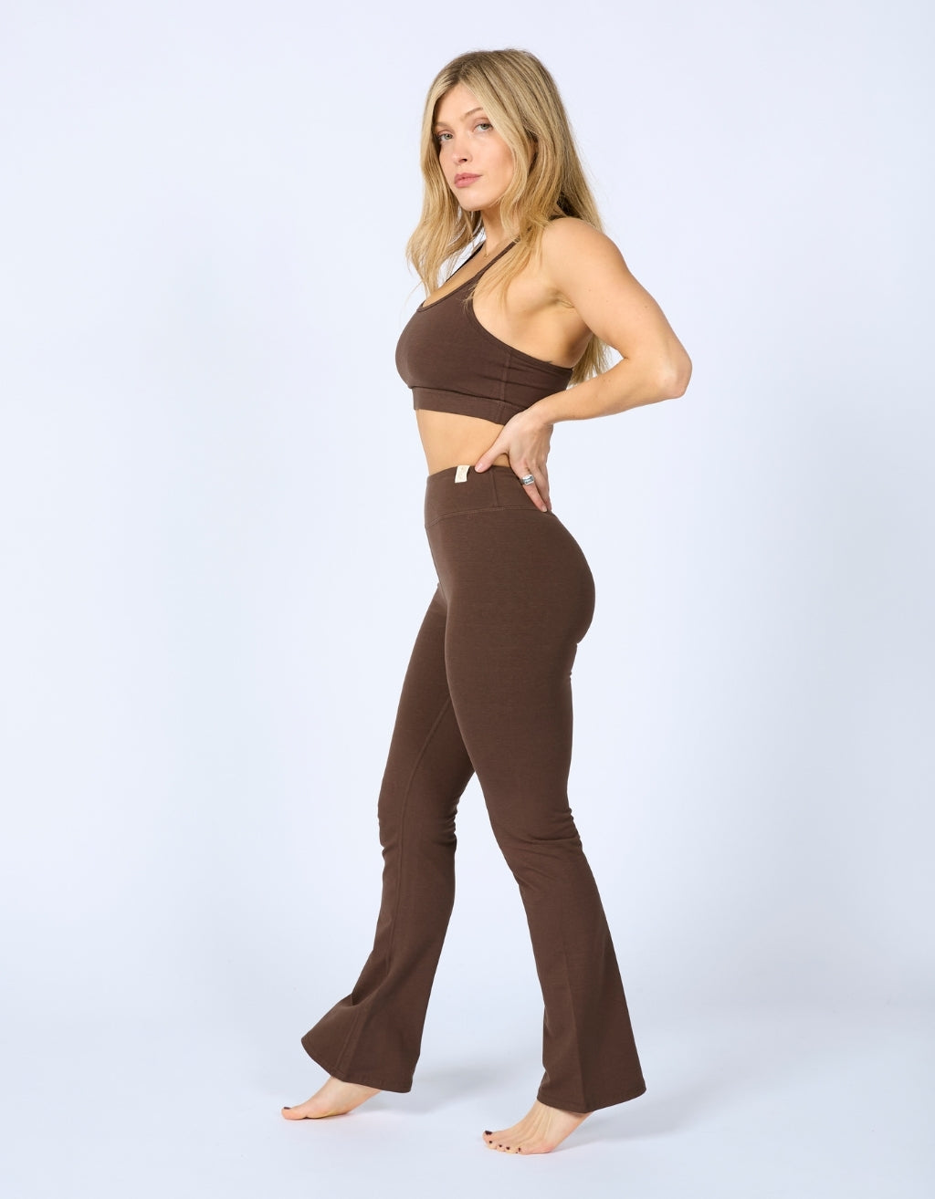 Bamboo Cotton Flares - Cocoa
